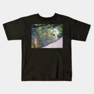 boating on the yerres - Gustave Caillebotte Kids T-Shirt